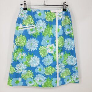 Lilly Pulitzer Vintage 70s Floral Print Skirt The Sportswear Division